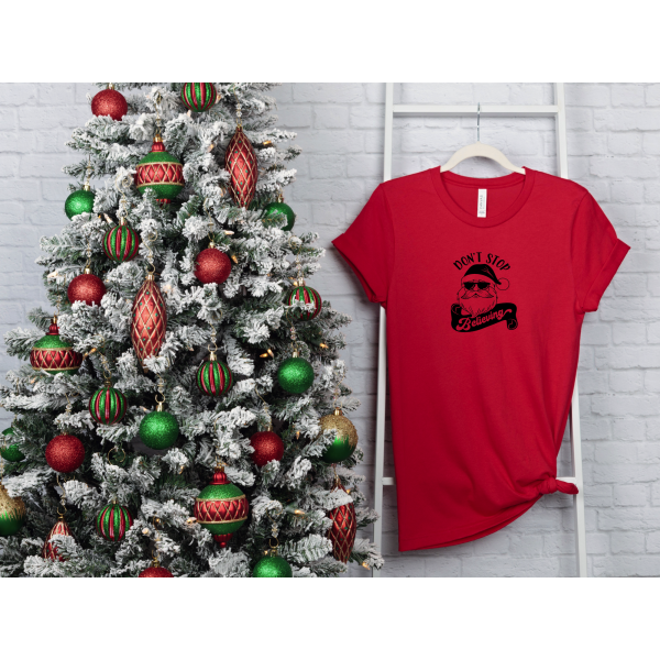 Don't Stop Believing in Santa Tee - Image 3