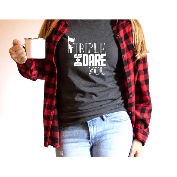 Triple Dog Dare You Short Sleeve Christmas Tee - Image 2